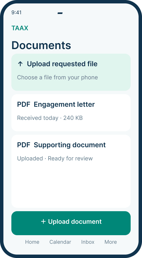 Documents screen