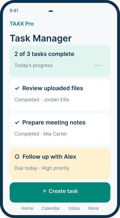 Task Manager screen
